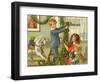 Children Hanging Christmas Holly-Rosa C. Petherick-Framed Giclee Print