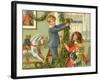 Children Hanging Christmas Holly-Rosa C. Petherick-Framed Giclee Print