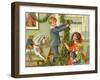 Children Hanging Christmas Holly-Rosa C. Petherick-Framed Giclee Print