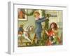 Children Hanging Christmas Holly-Rosa C. Petherick-Framed Giclee Print