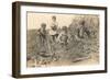 Children Harvesting Squash-null-Framed Art Print