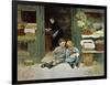 Children Have Afternoon Snack at Grocery Store-Victor Gabriel Gilbert-Framed Art Print