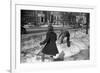 Children Having a Snowball Fight Photograph - Chillicothe, OH-Lantern Press-Framed Premium Giclee Print