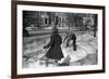 Children Having a Snowball Fight Photograph - Chillicothe, OH-Lantern Press-Framed Premium Giclee Print