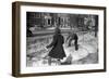 Children Having a Snowball Fight Photograph - Chillicothe, OH-Lantern Press-Framed Art Print