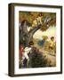 Children hiding in and behind a tree-Edwin Harris-Framed Giclee Print