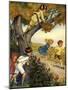 Children hiding in and behind a tree-Edwin Harris-Mounted Giclee Print