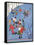 Children Ice Skating, 1935-Elizabeth Jones-Framed Stretched Canvas