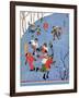 Children Ice Skating, 1935-Elizabeth Jones-Framed Giclee Print