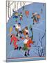 Children Ice Skating, 1935-Elizabeth Jones-Mounted Giclee Print