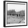 Children in a Deserted Liverpool Street Throw Bricks and Rubble-Henry Grant-Framed Photographic Print