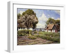 Children in a Farmyard, 1936-Peder Mork Monsted-Framed Giclee Print