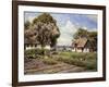 Children in a Farmyard-Peder Mork Monsted-Framed Giclee Print