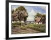 Children in a Farmyard-Peder Mork Monsted-Framed Giclee Print