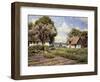 Children in a Farmyard-Peder Mork Monsted-Framed Premium Giclee Print