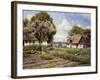 Children in a Farmyard-Peder Mork Monsted-Framed Giclee Print