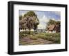 Children in a Farmyard-Peder Mork Monsted-Framed Giclee Print