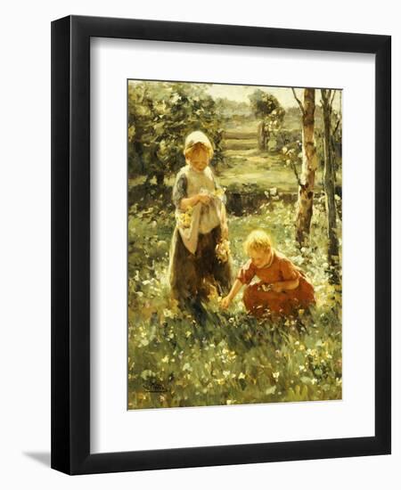 Children in a Field, 1911-Evert Pieters-Framed Giclee Print