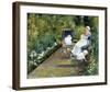 Children in a Garden (The Nurse)-Mary Stevenson Cassatt-Framed Premium Giclee Print