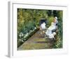 Children in a Garden (The Nurse)-Mary Stevenson Cassatt-Framed Premium Giclee Print