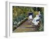 Children in a Garden (The Nurse)-Mary Cassatt-Framed Giclee Print