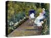Children in a Garden (The Nurse)-Mary Cassatt-Stretched Canvas