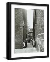 Children in an Alleyway, Upper Ground Place, Southwark, London, 1923-null-Framed Photographic Print