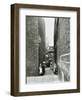 Children in an Alleyway, Upper Ground Place, Southwark, London, 1923-null-Framed Photographic Print