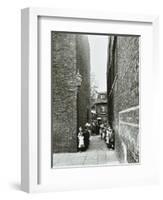 Children in an Alleyway, Upper Ground Place, Southwark, London, 1923-null-Framed Photographic Print