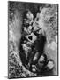 Children in an English Bomb Shelter During the German Bombing of British Cities in 1940-41-null-Mounted Art Print