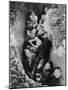 Children in an English Bomb Shelter During the German Bombing of British Cities in 1940-41-null-Mounted Art Print