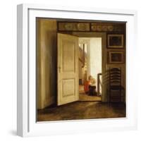 Children in an Interior-Carl Holsoe-Framed Giclee Print