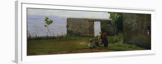 Children in Castiglioncello, 1862-1863-Giuseppe Abbati-Framed Premium Giclee Print