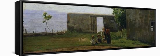 Children in Castiglioncello, 1862-1863-Giuseppe Abbati-Framed Stretched Canvas