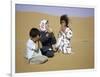 Children in Desert, Morocco-Michael Brown-Framed Premium Photographic Print