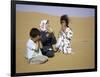 Children in Desert, Morocco-Michael Brown-Framed Premium Photographic Print