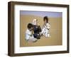 Children in Desert, Morocco-Michael Brown-Framed Photographic Print