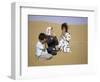 Children in Desert, Morocco-Michael Brown-Framed Photographic Print