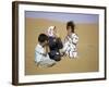 Children in Desert, Morocco-Michael Brown-Framed Photographic Print