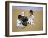 Children in Desert, Morocco-Michael Brown-Framed Photographic Print