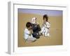 Children in Desert, Morocco-Michael Brown-Framed Photographic Print