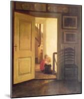 Children in Interior-Carl Holsoe-Mounted Art Print