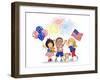 Children in July-MAKIKO-Framed Giclee Print