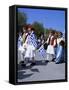 Children in National Dress Carrying Flags, Independence Day Celebrations, Greece-Tony Gervis-Framed Stretched Canvas