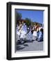 Children in National Dress Carrying Flags, Independence Day Celebrations, Greece-Tony Gervis-Framed Photographic Print