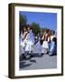 Children in National Dress Carrying Flags, Independence Day Celebrations, Greece-Tony Gervis-Framed Photographic Print