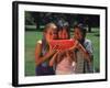 Children in Park Eating Watermelon-Mark Gibson-Framed Photographic Print