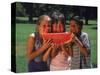 Children in Park Eating Watermelon-Mark Gibson-Stretched Canvas