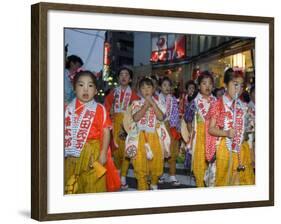 Children in Procession, Autumn Festival, Kawagoe, Saitama Prefecture, Japan-Christian Kober-Framed Photographic Print