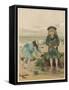 Children in Rockpool-null-Framed Stretched Canvas